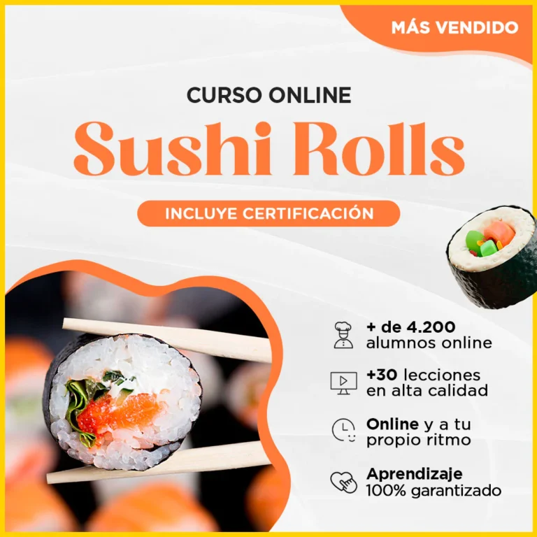 Curso más vendido Sushi Rolls Online