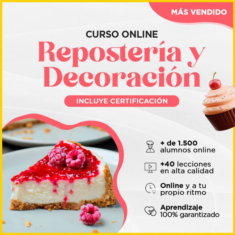 Portada del Curso Repostería y Decoración Online